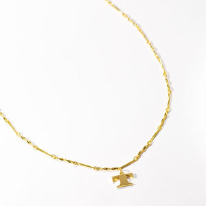 Letter Necklace (T) - Gold